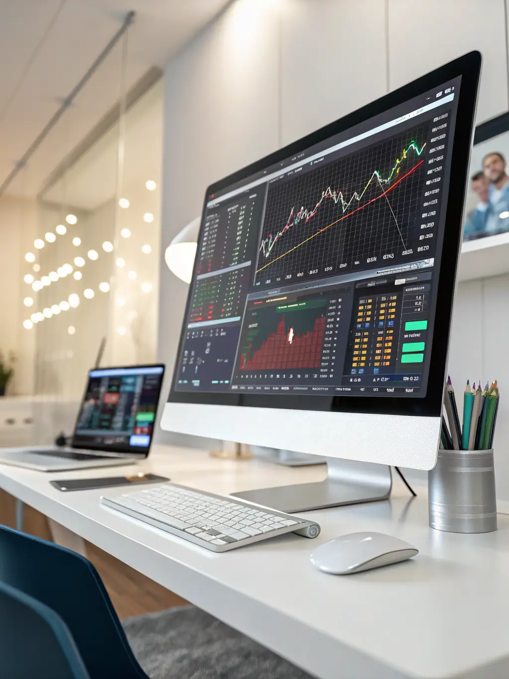 A dynamic display of real-time data analysis tools within the system, showcasing how users can make informed decisions based on up-to-the-minute information.